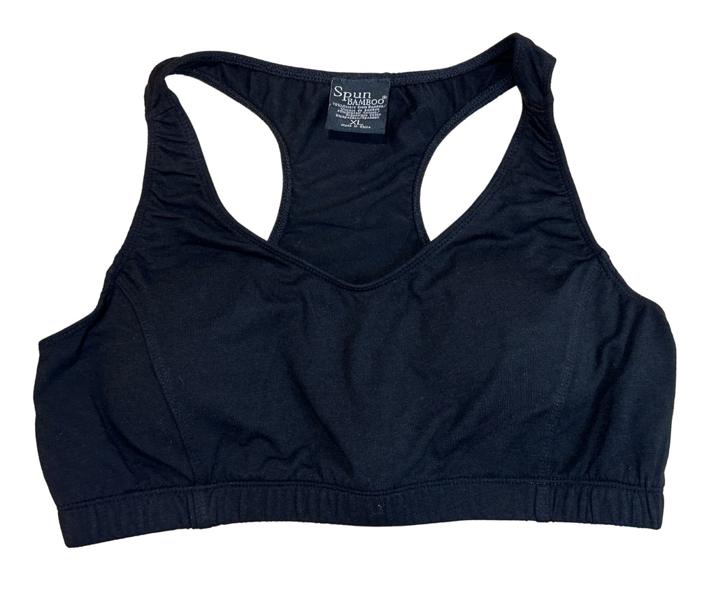 Bamboo Padded Sports Bra – Black