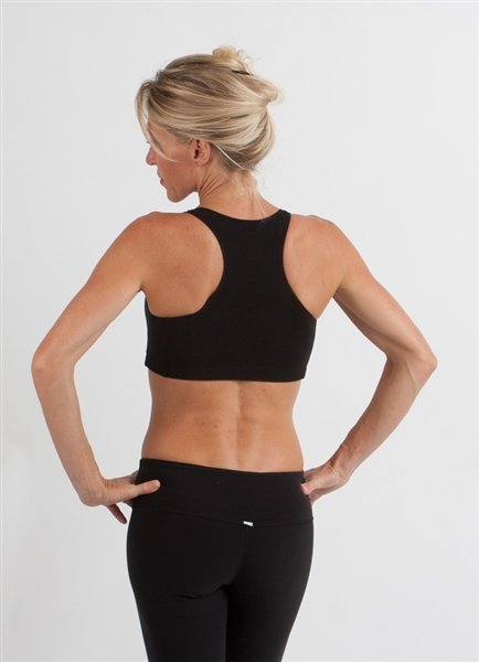 Bamboo Padded Sports Bra – Black